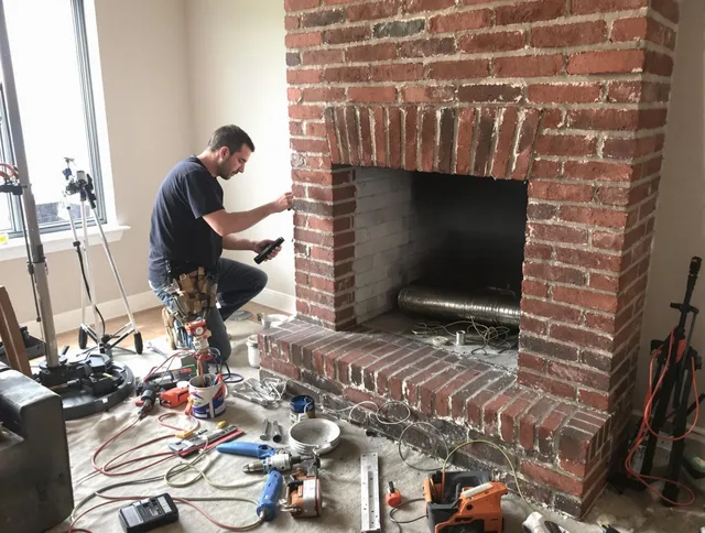Port Charlotte Chimney Sweep specialist finalizing chimney liner service in Port Charlotte, FL