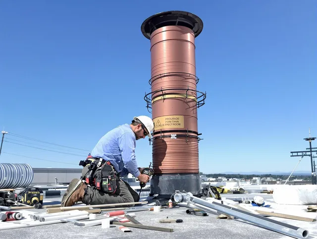 Installed chimney liner by Port Charlotte Chimney Sweep in Port Charlotte, FL