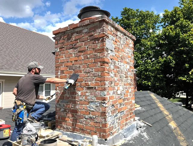 Completed chimney rebuild by Port Charlotte Chimney Sweep in Port Charlotte, FL