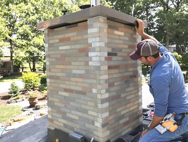 Port Charlotte Chimney Sweep completing a modern chimney remodel in Port Charlotte, FL