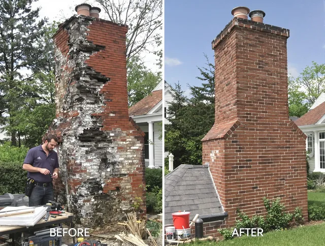 Port Charlotte Chimney Sweep performing a full chimney restoration in Port Charlotte, FL
