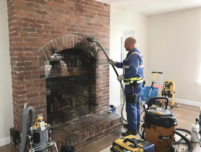 Port Charlotte Chimney Sweep expert performing detailed chimney sweep in Port Charlotte, FL