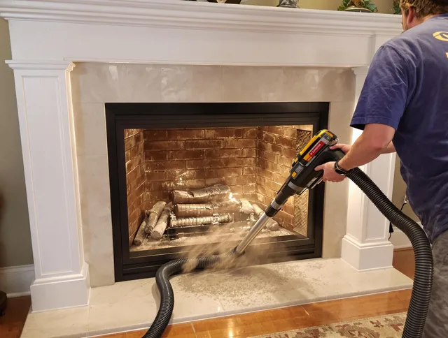 Fireplace cleaning performed by Port Charlotte Chimney Sweep in Port Charlotte, FL